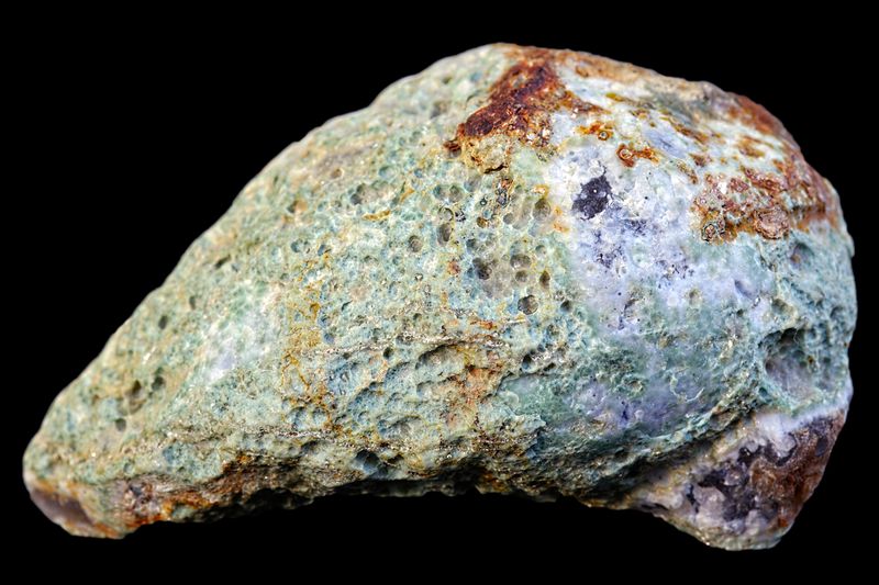 Crystal fortification Agate, with solid crystalline quartz