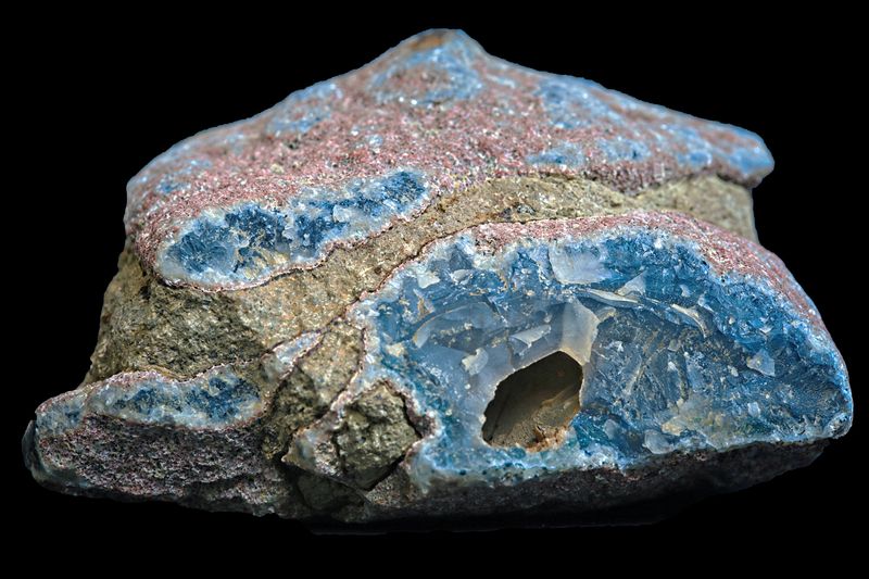 Fortification Agate with Quartz Crystal centre