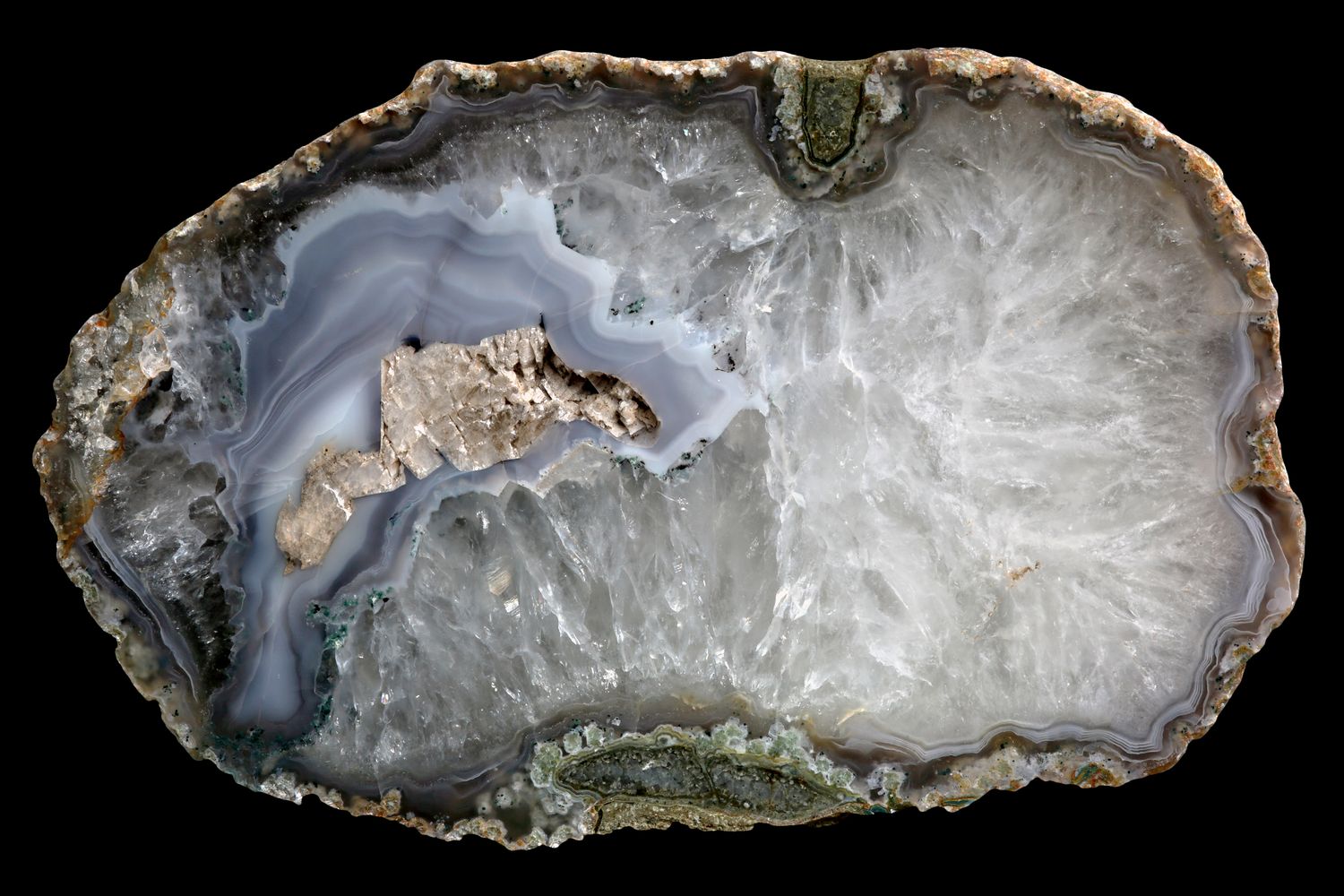 Crystal Quartz Agate with an Agate floater inside