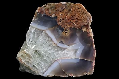 Moss Agate with Fortification and crystalline Quartz