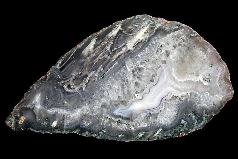 Moss Agate, crystal Quartz centre &amp; Agate floater