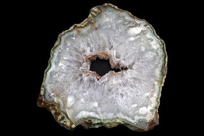 Plumy Crystal Quartz with geode centre