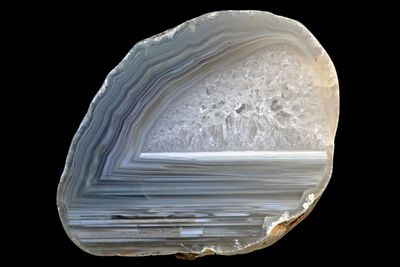 Offset Fortification Waterline Agate with a Crystal centre