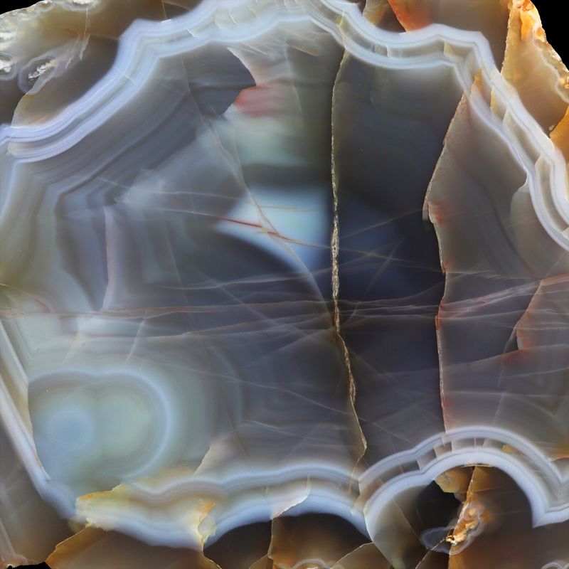 Heavily Fortified Agate, plumy details and water line banding.  Rare