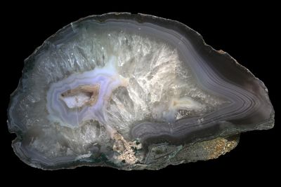 Agate with Geode centre and Crystal floater