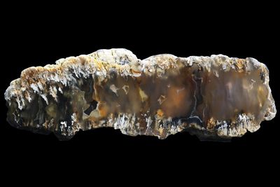 Plumy Agate, clear Agate centre and small geodes