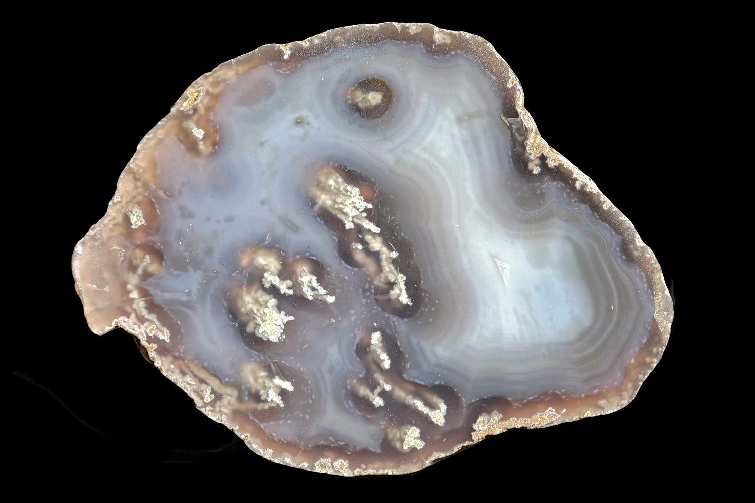 White / Cream Moss Fortification Agate