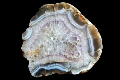 Fortification Agate with a Amethystine (Amethyst) Ghosting Layer in it (RARE)