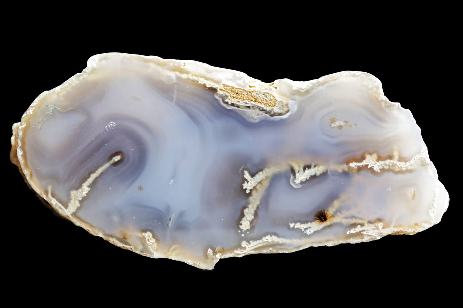 Plume Moss Agate with light Grey Fortification