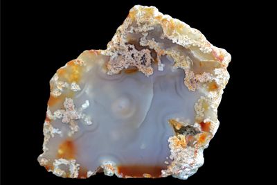 Moss Agate with lightly fortified centre and Carnelian edge