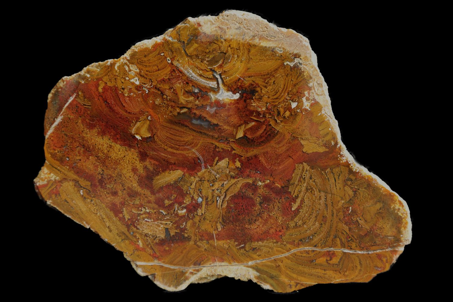 Jasper Agate with Red and Brown Swirly Patches