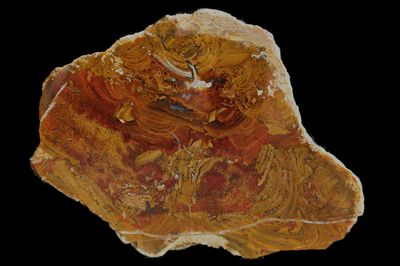 Jasper Agate with Red and Brown Swirly Patches