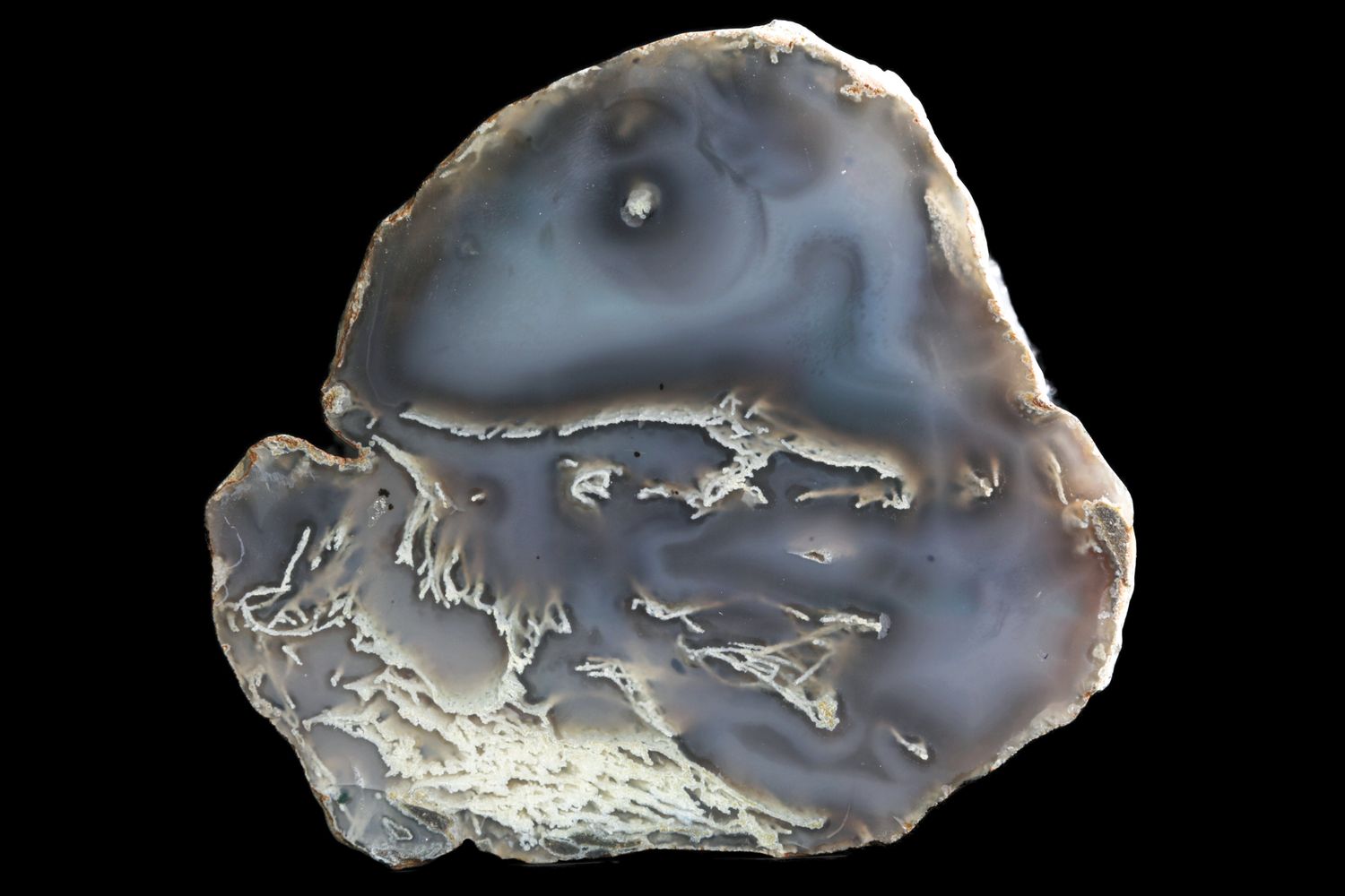 Creamy White Moss Agate with light Fortification  (1.58 kg)