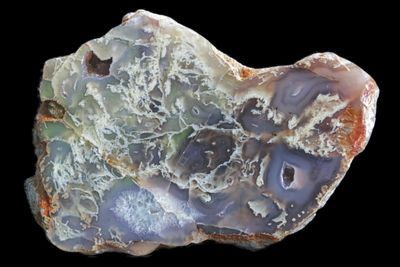 Multi Centred Creamy Moss Agate with two small Drusy Quartz Geodes (2.179 kg)