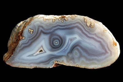 Fortification Agate with geode and bulls eye