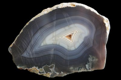 Red Skinned bold Fortification Agate with alternating layers