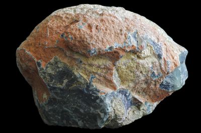 Red Skinned bold Fortification Agate with alternating layers