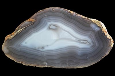 Blue/Grey white centered Agate with concentric lines (1.19 kg) Blue/Grey white centered Agate with concentric lines (1.19 kg)