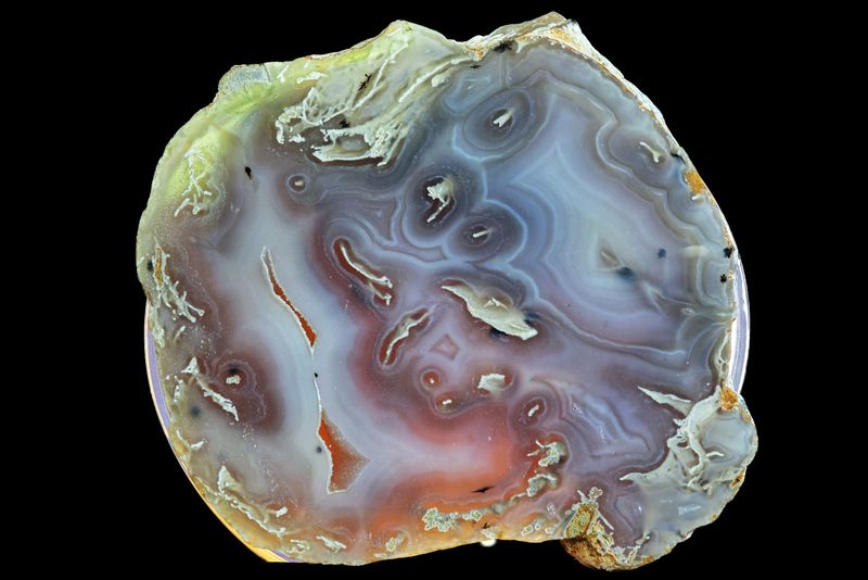 Moss Agate with bulls eyes.  Fortification &amp; Geode (1 kg)