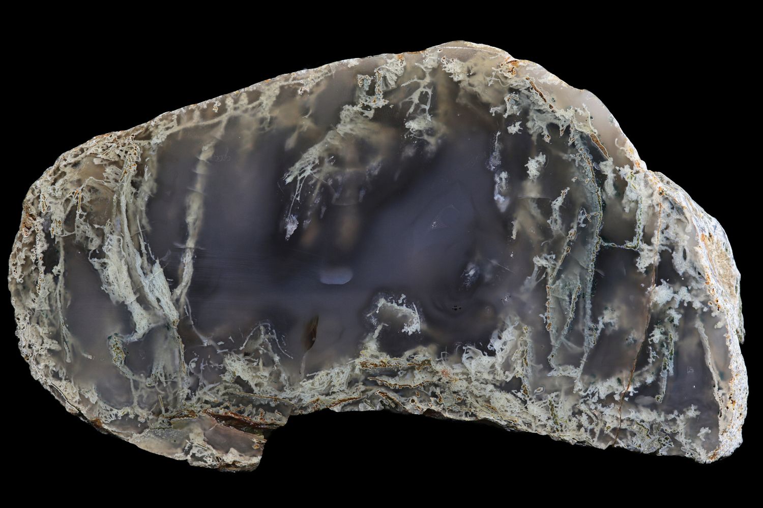 Plummy Moss Aquarium Agate (you can see into it). Geode in the back  Flawless Agate.