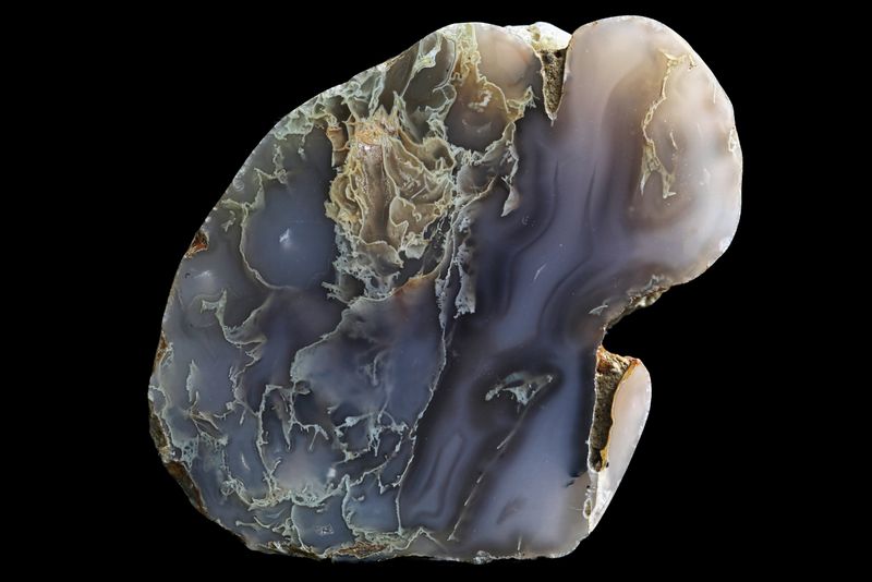 Moss Agate, Grey Fortification, lovely transparency. Flawless