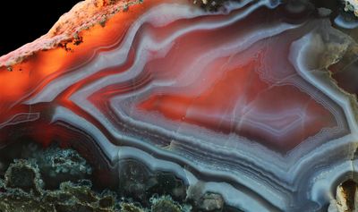 Bold white Fortification Agate