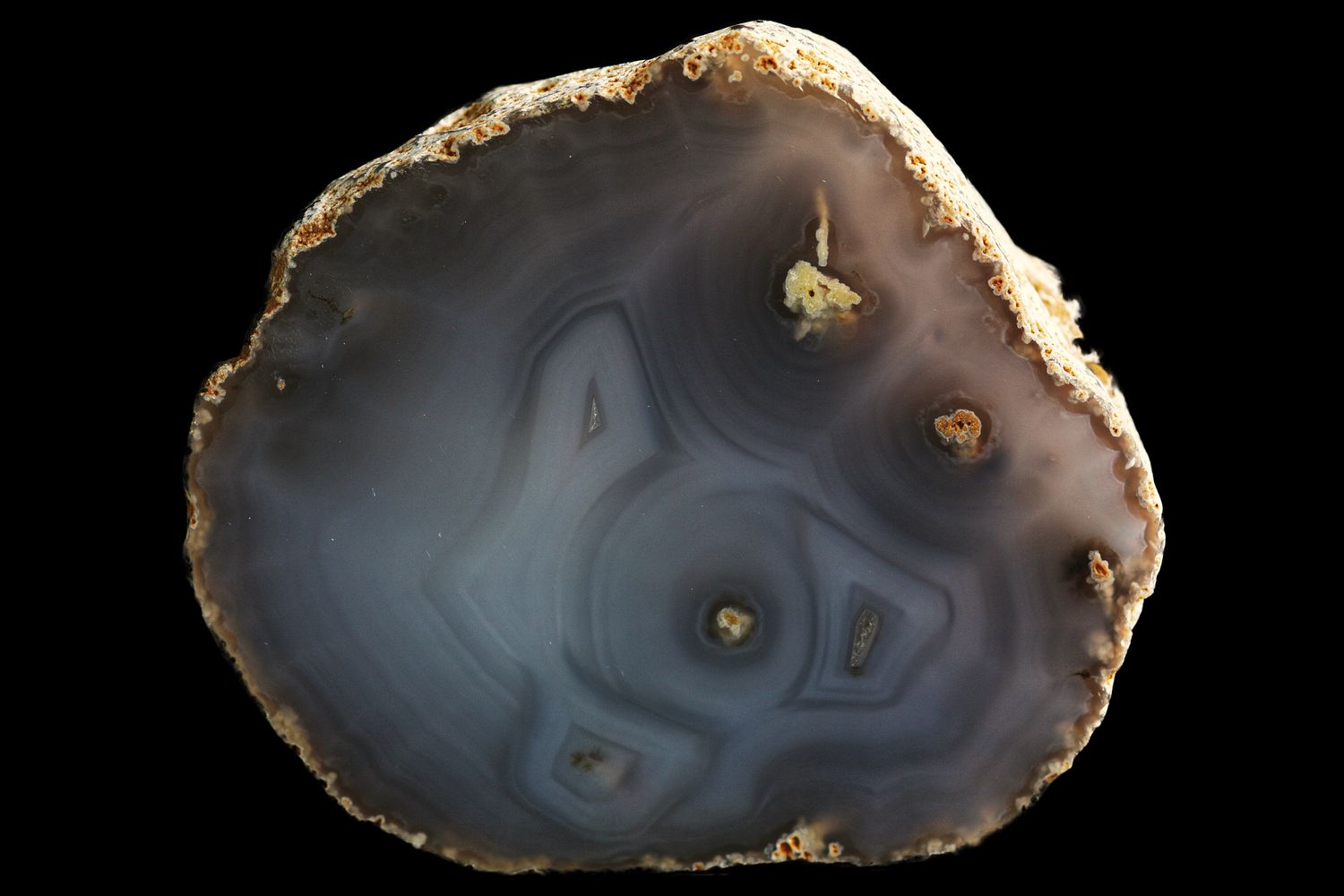 Light Fortification Agate with Mossy centres