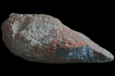 Fortification Agate with "sprites" of mineral inclusions. Strong Parallax (when you tilt the agate the lines appear to move)