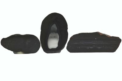 3 RARE Black Agates (Rare find)