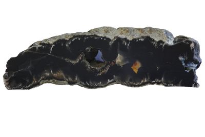 Black Agate with Botryoidal Geode in the centre