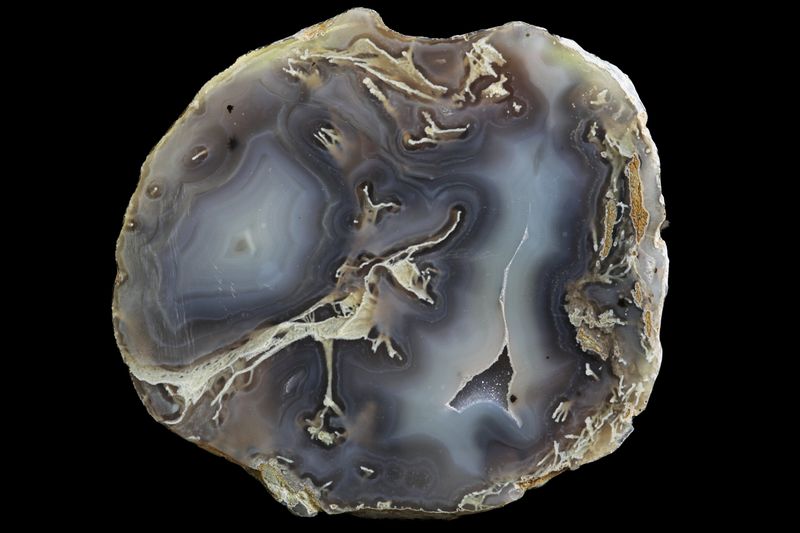 Fortification Agate, Drusy Geode &amp; Spiderweb Moss (1.145 kg)