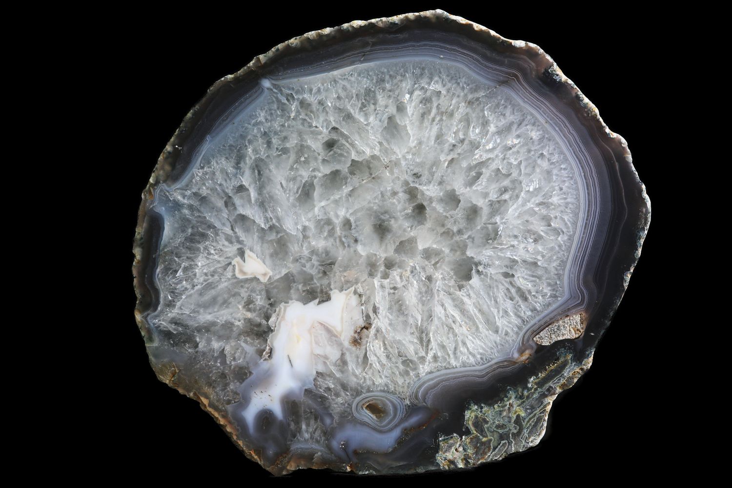 Large Fortification Agate, Crystal centre, Agate floater (2.6 kg)