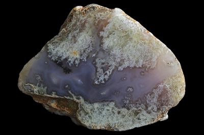White Moss Agate, with Dendrite spray, light fortification centre