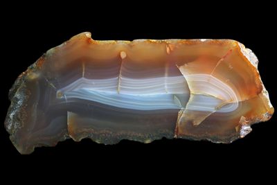 Carnelian Agate with white fortification centre Carnelian Agate with white fortification centre