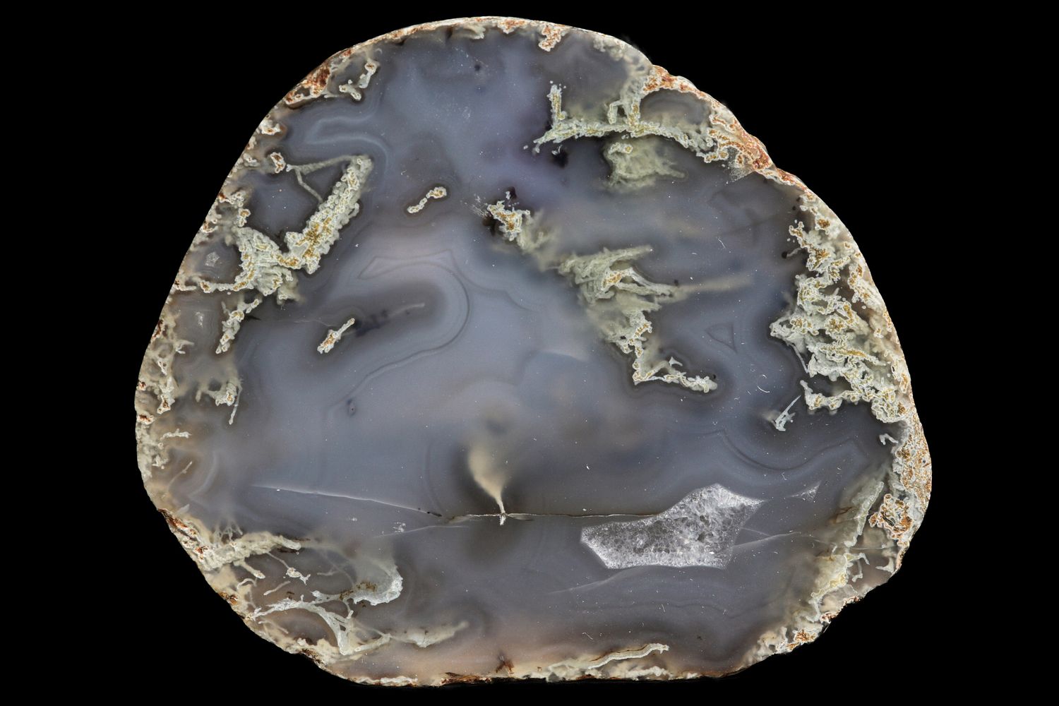 Light Fortification Agate with Mossy inclusions