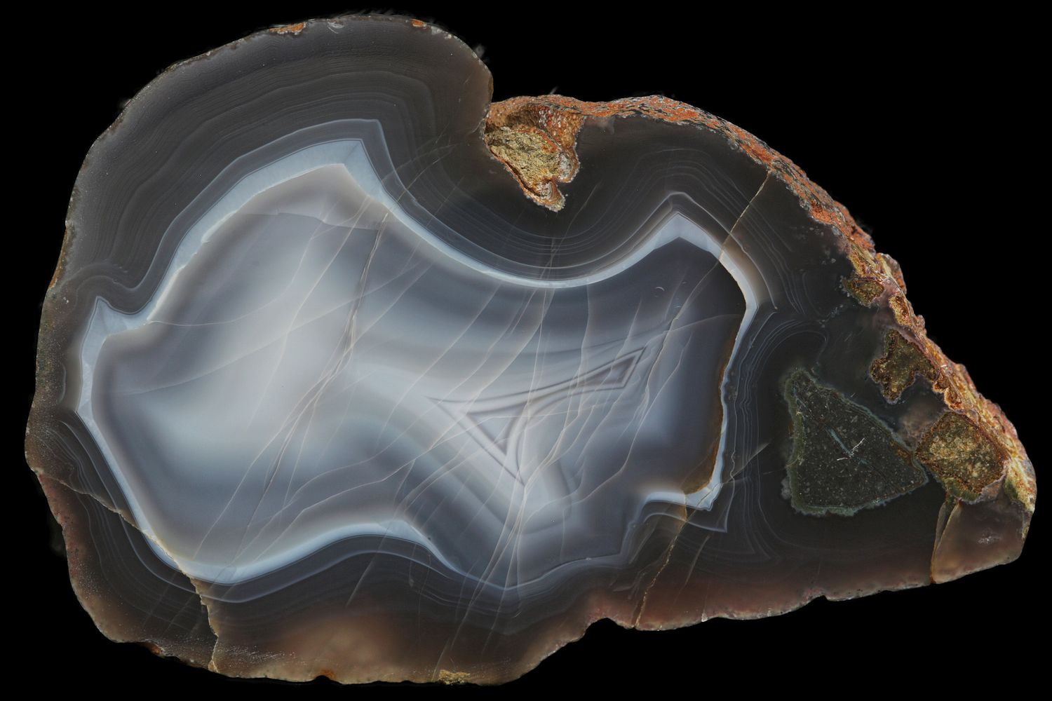 Red skinned Agate with bold white internal Fortification