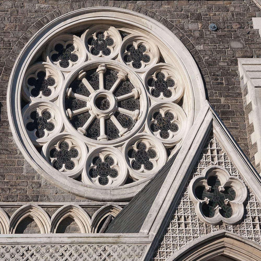 Christchurch Cathedral Rose Window pre-earthquake, stained glass