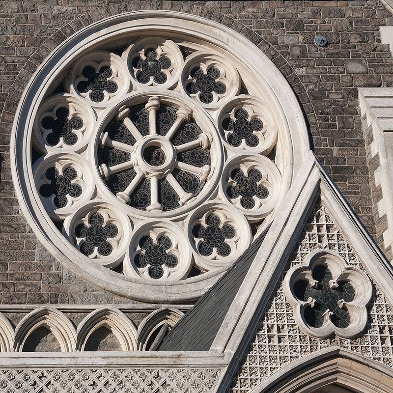 Christchurch Cathedral Rose Window pre-earthquake, stained glass