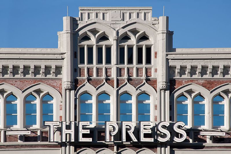 The Press Building in Christchurch pre-earthquake, gothic architecture