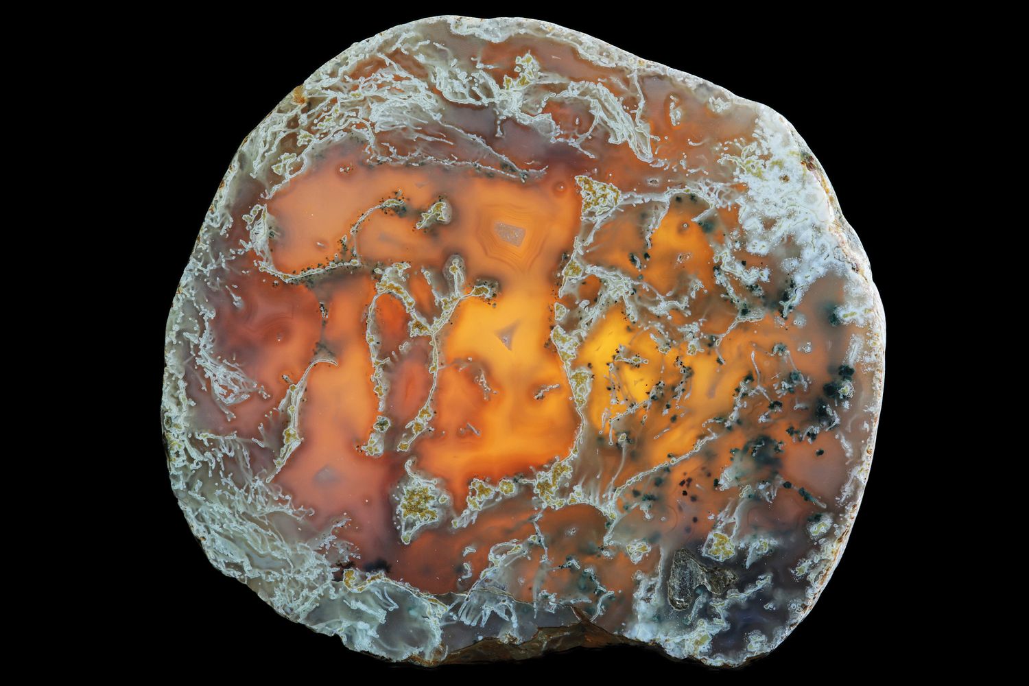 Moss Agate with Dendrite. This slab and has translucency