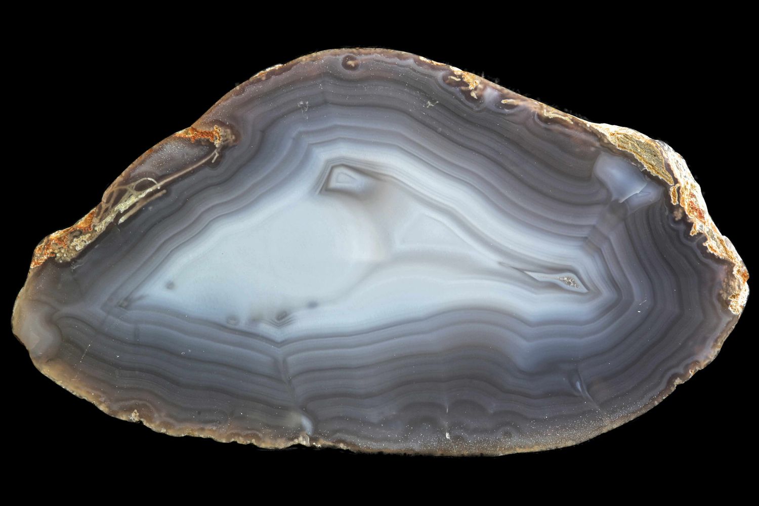 For Alex Brown - Blue/Grey white centered Agate with concentric lines (1.19 kg)