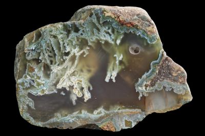 Plumy Moss Agate, Aquarium Agate (you can see into it)