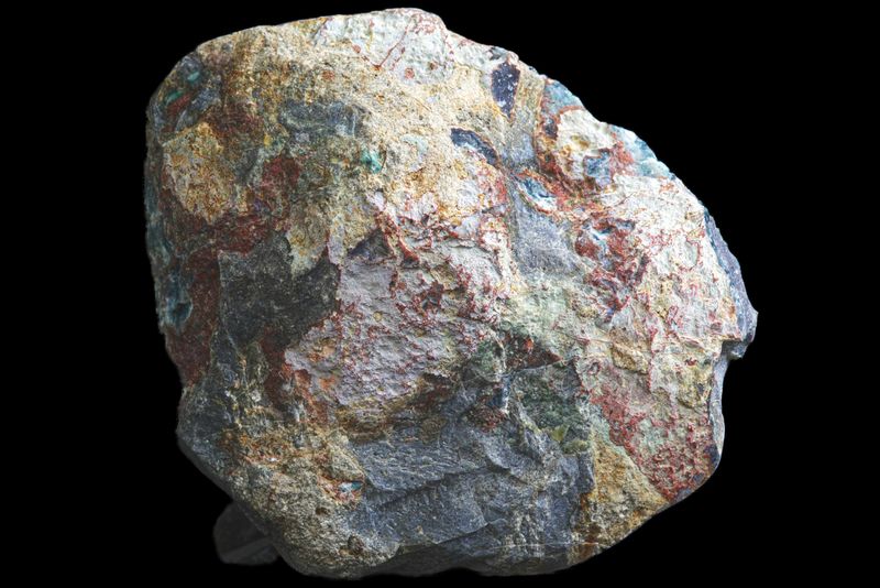 Agate with dark green Mossy Flowery growths, multicoloured skin