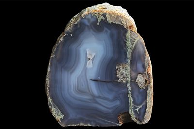 Fortification Agate, Mossy Plume down one side (1.27kg)