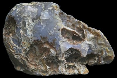 Moss Agate, milky white centres, hollow spider webbing in the moss on the back