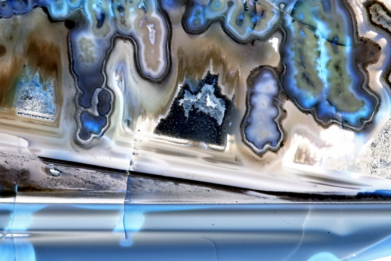 Blue Inverted Agate Photograph
