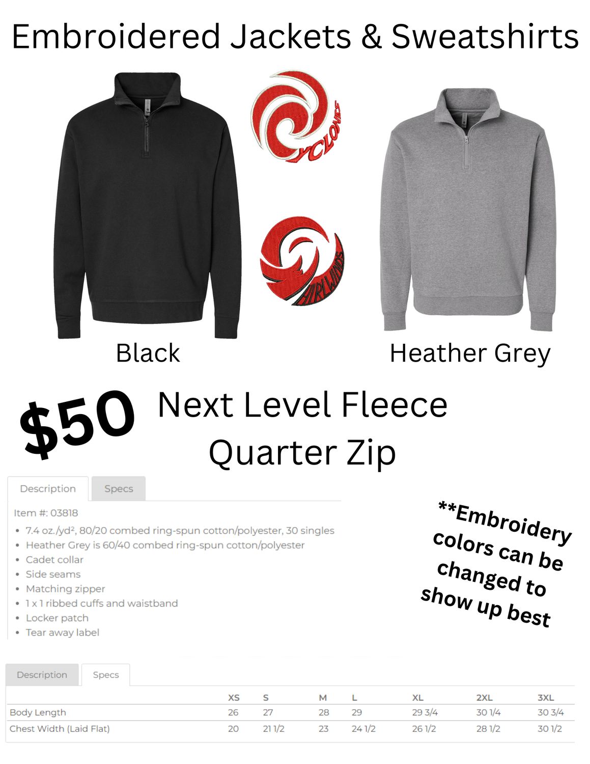 1/4 Zip Sweatshirt