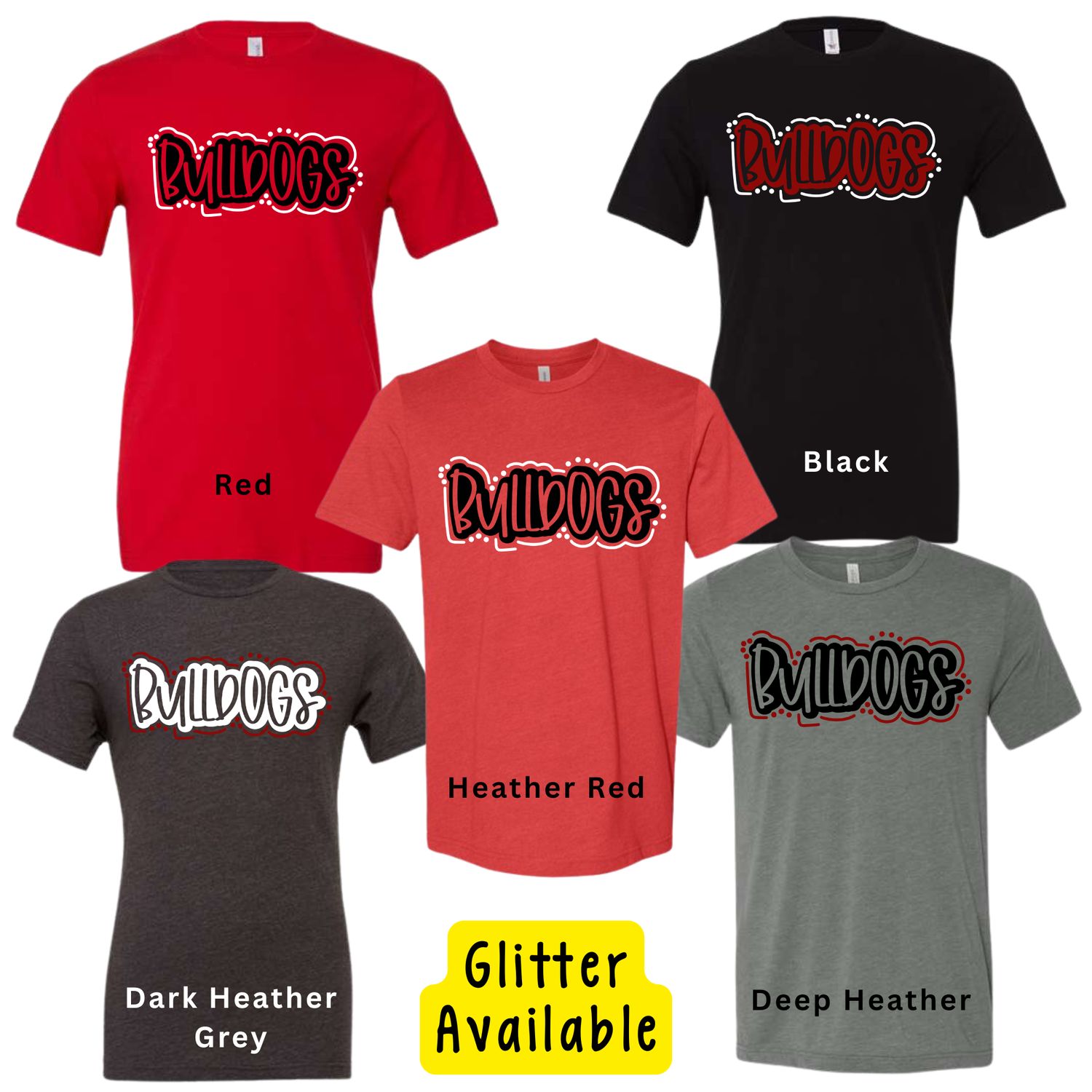 Bulldogs Dot Outline - *Glitter Available