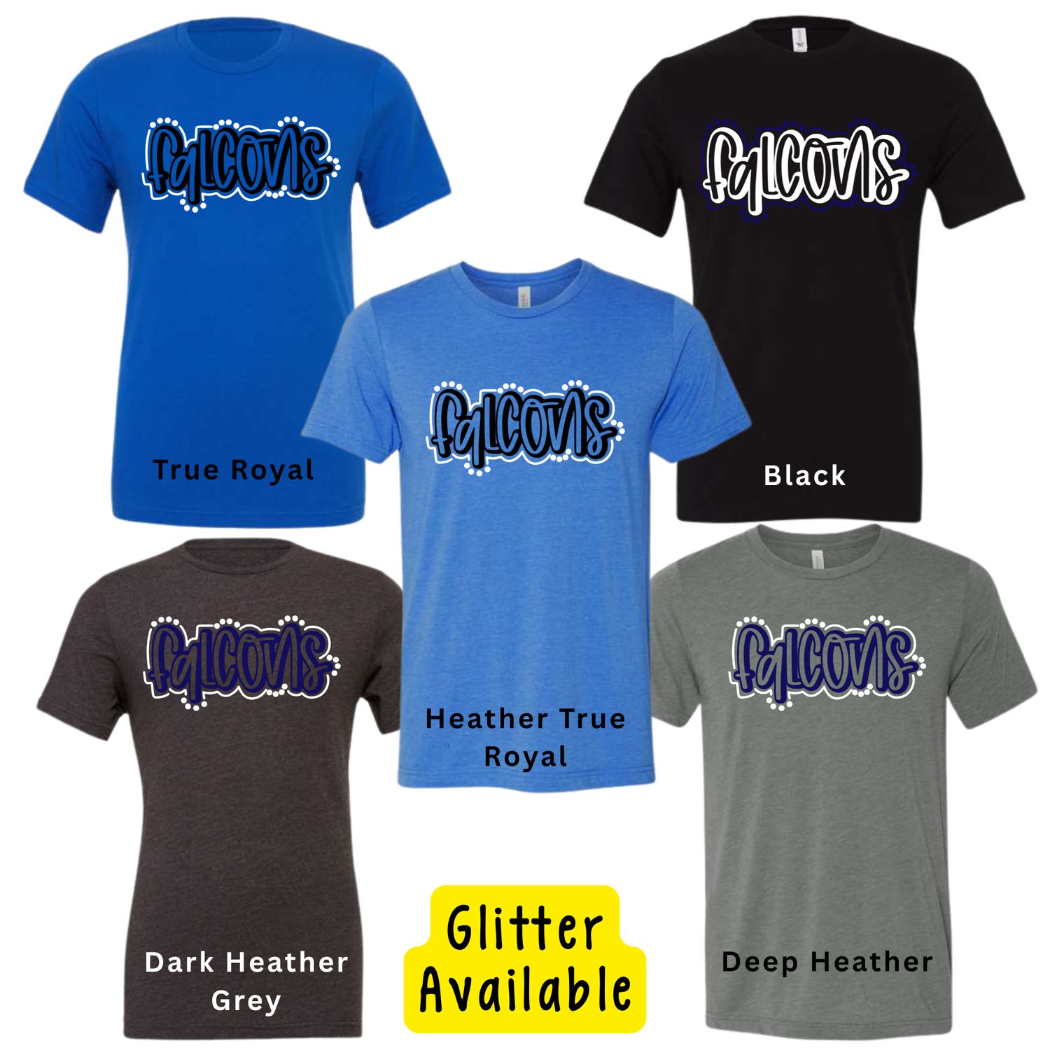 WF Falcons Dot Outline - *Glitter Available