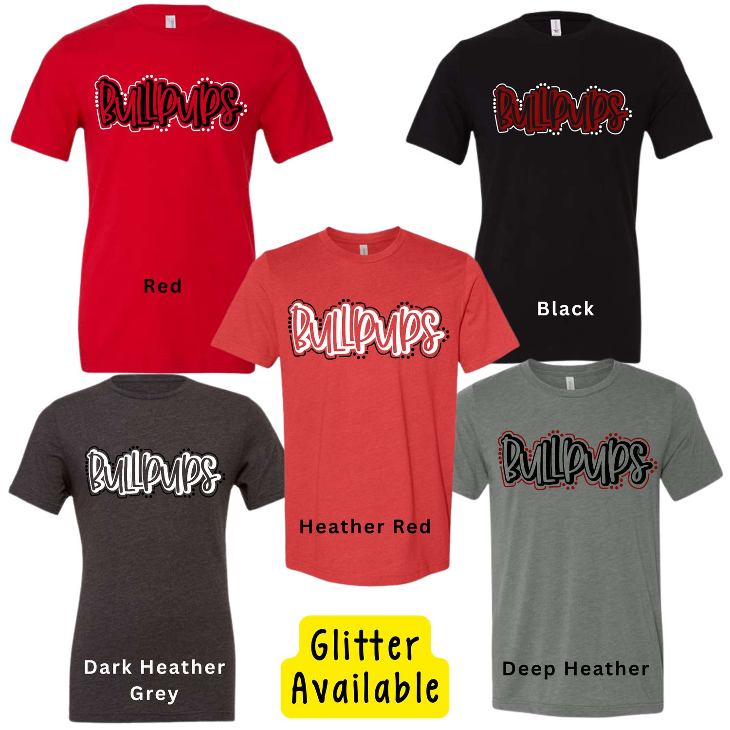 Bullpups Dot Outline - Glitter Available